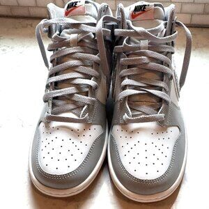 Nike Dunk High 'Chenille Swoosh - Light Smoke Grey' - Men's size 10.